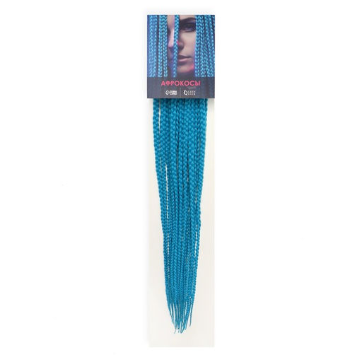 SIM-BRAIDS Афрокосы, 60 см, 18 прядей (CE), цвет светло-голубой(#IlI BLUE) - Queen fair фото 5