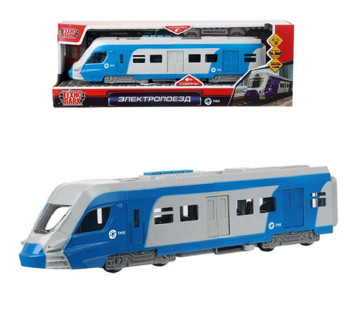 Технопарк. Электропоезд 30 см, пластик свет-звук, синий, кор. арт.IVOLGA-30PLMETRO-BUGY-WOD