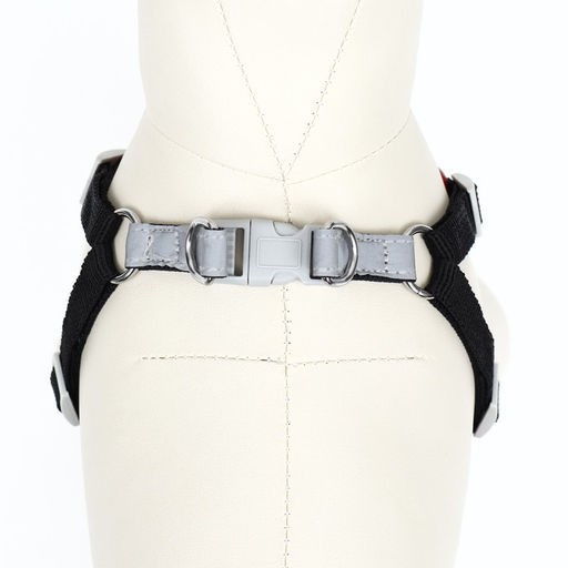 Комплект Sport+, S, поводок 120 x1 ,5 см, ОШ 39-41 см, ОГ 44-48 см, вес животного 7-13 кг, чёрный 9 - Пижон фото 5