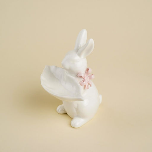 Блюдо сервировочное SL Home «Лесные кролики», 14.5×11×17.3 см, фарфор, белое