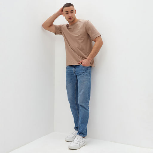 Футболка мужская MINAKU: Basic line MAN бежевая, размер 54