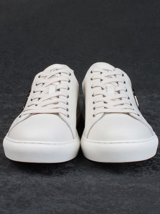 03-P255-2 WHITE Полуботинки спортивные мужские (натуральная кожа)