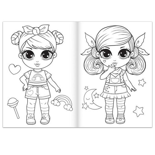 Раскраска для девочек Модные подружки, 16 стр., формат А4 - Буква-ленд фото 2