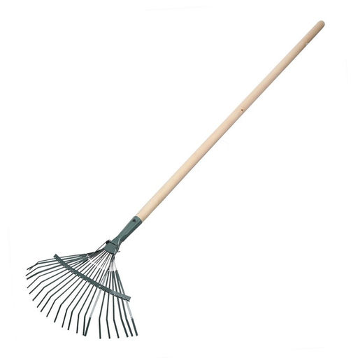 Грабли веерные, пластинчатые, 22 зубца, металл, деревянный черенок, 1 сорт