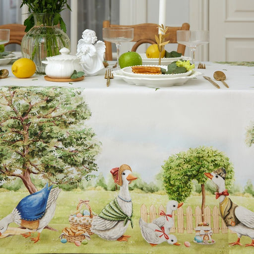 Скатерть «Этель» Family picnic, 150×110 см ±3 см, с ВГМО, 100% хлопок, саржа 190 г/м²