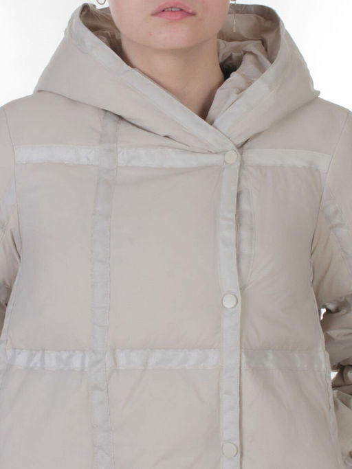 3065 LT. BEIGE Пальто пуховое зимнее женское (утиный пух) - Fashion фото 4