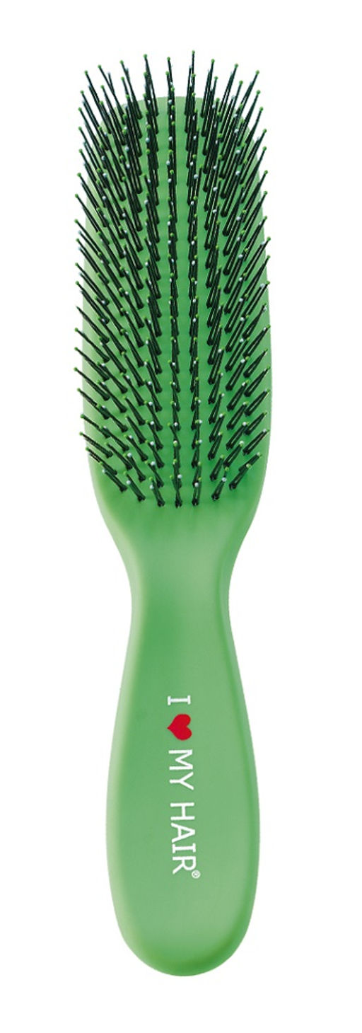 ILMH Spider Soft 1503S Зеленая матовая Щетка для бережного распутывания волос, 17 см