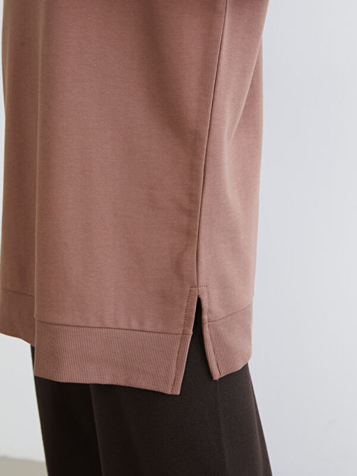 Bask?l? Oversize Kad?n Sweatshirt Tunik