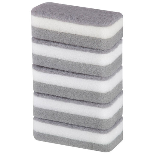 Набор губок для мытья посуды трехслойных KS-03, 5 шт. 107560 /MALLONY/  фото 2