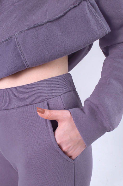 Арт.2901 Костюм женский с начесом 44-52 (5 шт) Цвет:верх- лила, низ- лила - Калинка фото 3