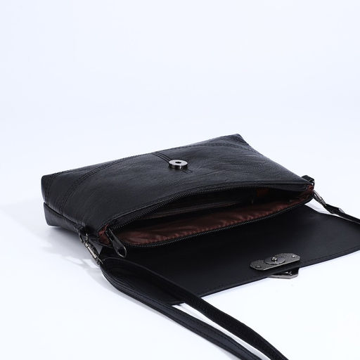 Сумка-клатч на магните, длинный ремень, цвет чёрный - Simaland фото 7