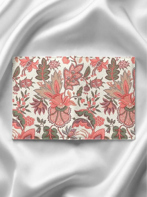 Кожаная обложка для паспорта с принтом wh-LeatherCover-olga-boho_flowers