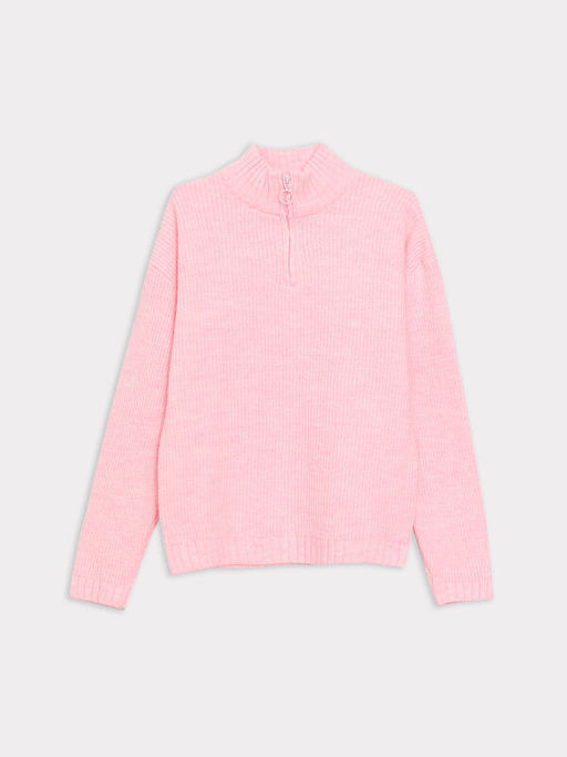 Yar?m Bal?k?? Yaka Basic Uzun Kollu K?z ?ocuk Triko Kazak - Waikiki фото 3