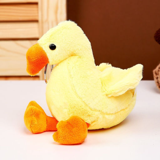Мягкая игрушка Утка, на брелоке, 13 см, цвета МИКС
