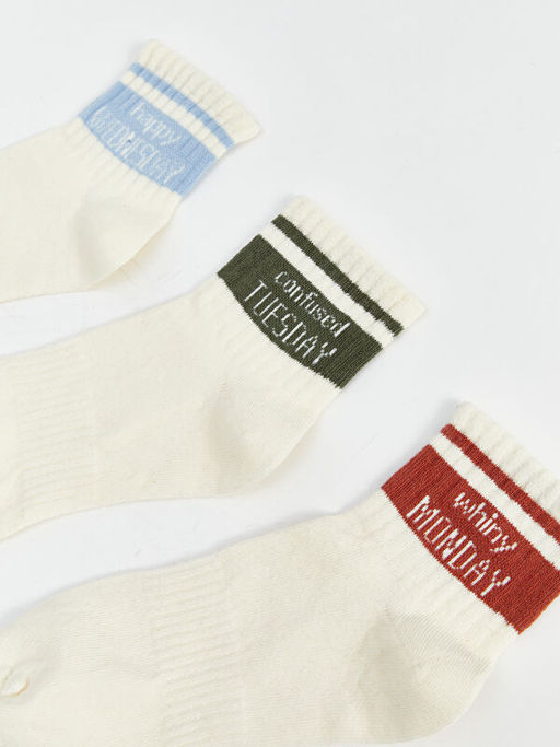 Bask?l? Kad?n Soket ?orap 5li