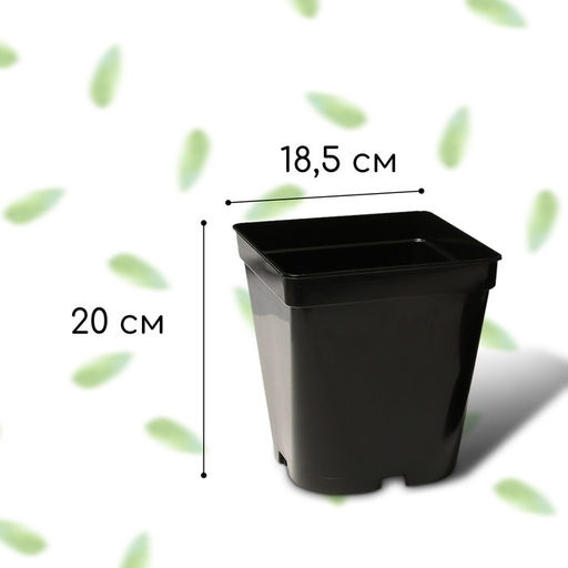 Цена за 3 шт. Горшок для рассады, 5 л, 18.5×18.5×20 см, пластик, МИКС, Greengo