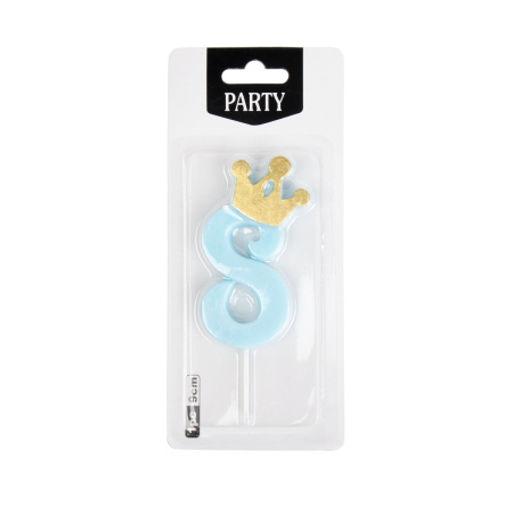 Свеча Цифра корона / KL-4 /уп 12/720/ голубая (0) - Галеонтрейд фото 10