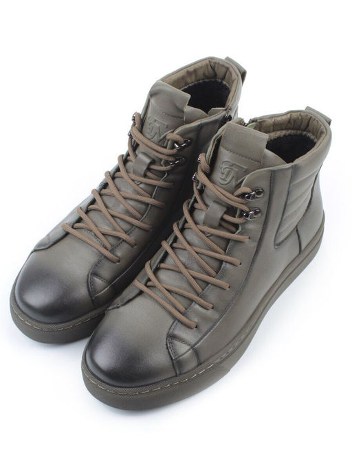05-X30302A-70 KHAKI Ботинки демисезонные мужские (натуральная кожа,байка)