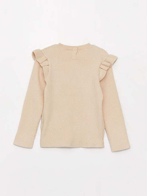 Bisiklet Yaka Yumu?ak Dokulu K?z Bebek Triko Kazak - Waikiki фото 2