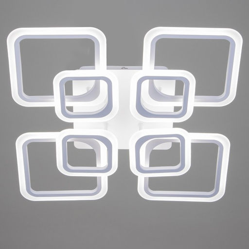 Люстра с ПДУ 59117/8WT, LED, 240 Вт, 3000-6000К, диммер, белый, 55×55×10 см