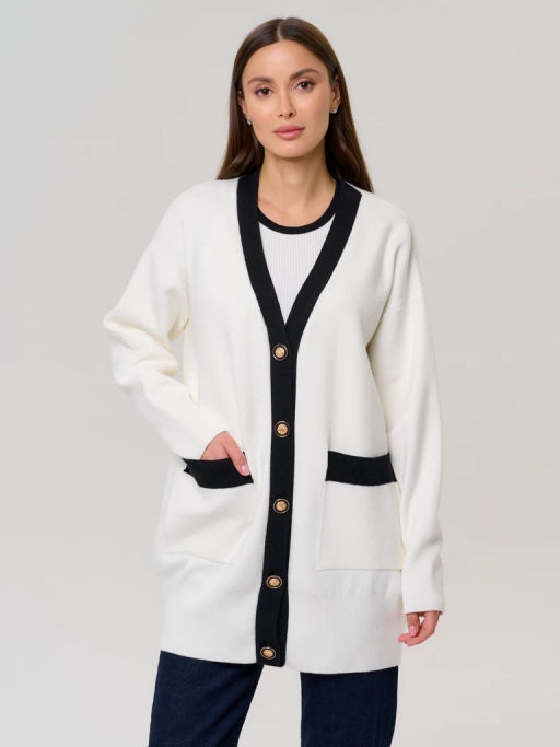 Кардиган женский 12421-54010 white/black