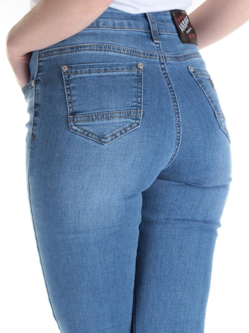 AN-9170 BLUE Джинсы зауженные женские AN&MA - Фабричный китай фото 7