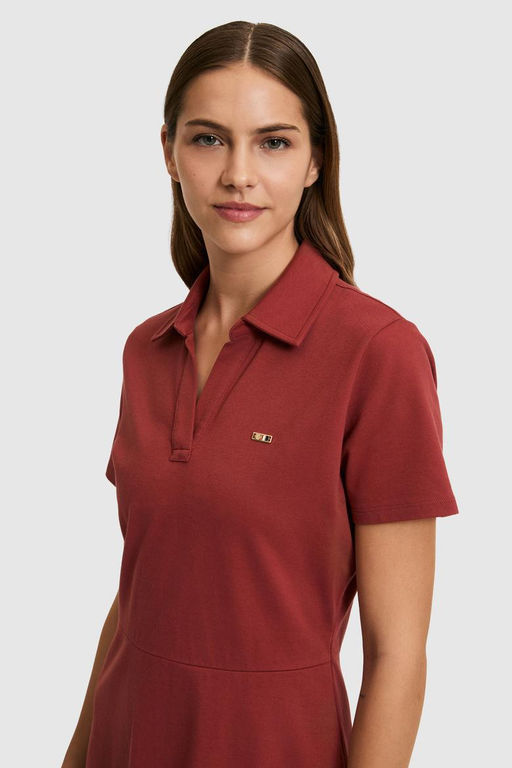 Kadın Lacivert Polo Yaka Örme Elbise - U.s. polo assn фото 2