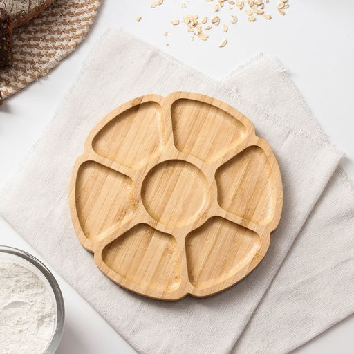 Менажница Доляна «Соты», 19×19×1.3 см, бамбук