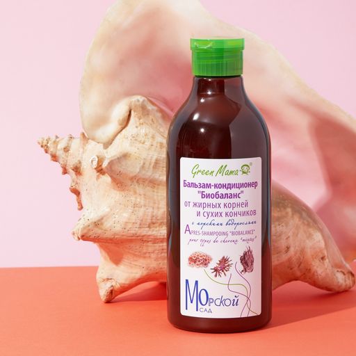 Бальзам Биобаланс от жирных корней и сухих кончиков с морскими водорослями 400 мл - Green mama фото 2