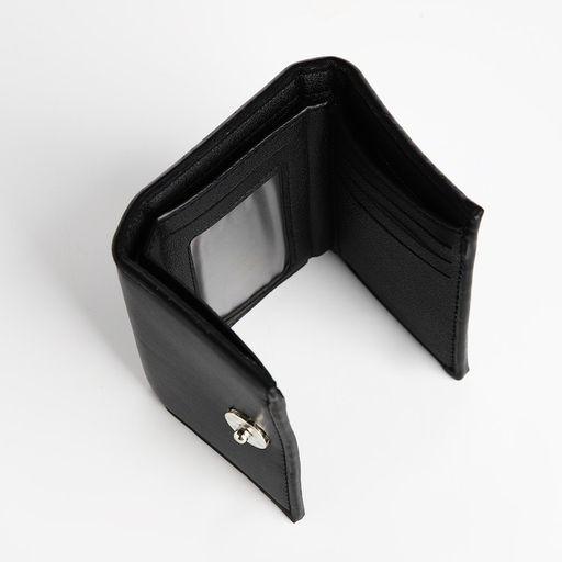 Портмоне мужское на магните, отдел для купюр, для карт, для монет, чёрное