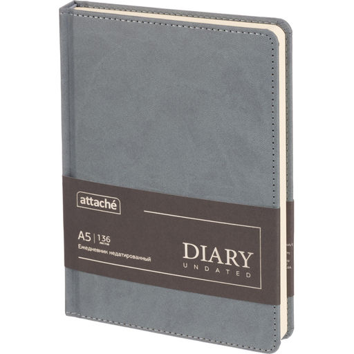 Ежедневник недатированный ATTACHE Classic А5, 140х200мм, 136л, серый