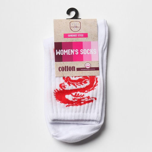 Носки «Красный дракон», белые, размер 31