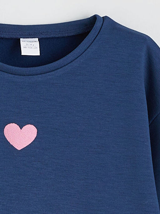 Bisiklet Yaka K?z ?ocuk Sweatshirt