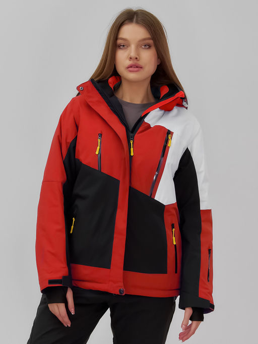 Горнолыжный костюм женский зимний красного цвета 07081Kr - Chunmai фото 11