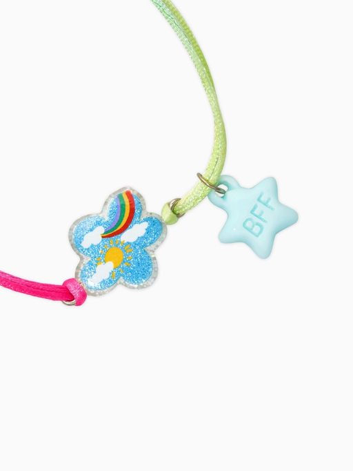 Цена за 2 шт. Браслеты детские парные «Выбражулька. Неразлучники. Пегас и звезды», разноцветный