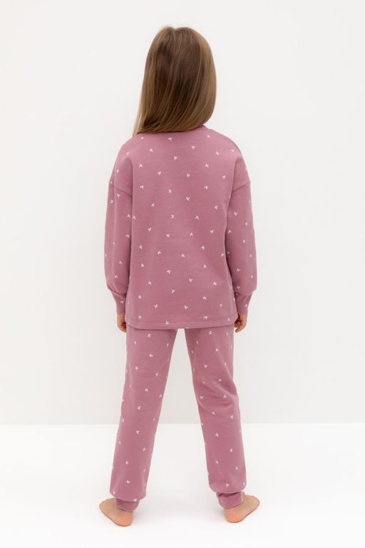 К 1581/пепельная роза,мини листики пижама дет