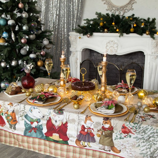 Набор новогодний «Этель» Winter holidays: скатерть 150×110 см ±3 см с ГМВО, салфетки 40×40 см, 4 шт.