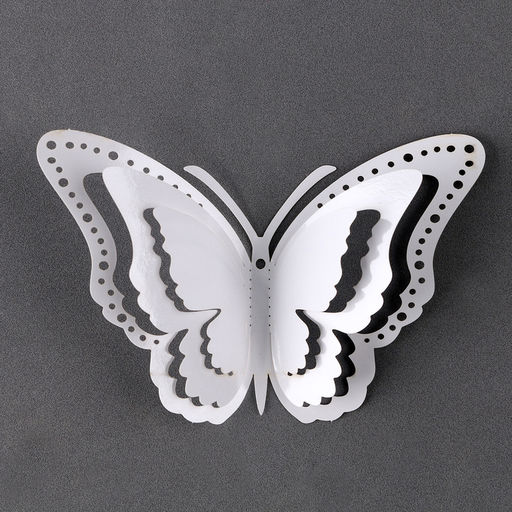 Набор для украшения Бабочки, набор 12 шт, цвет белый - Страна карнавалия фото 4