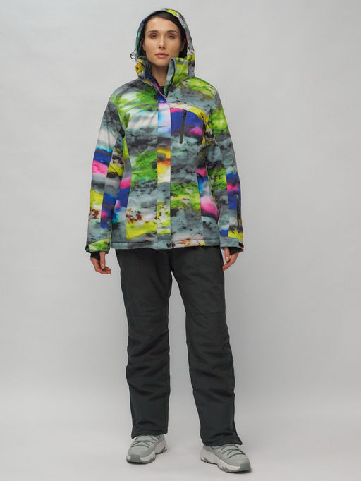 Горнолыжный костюм женский большого размера разноцветный 02278Rz - Chunmai фото 7