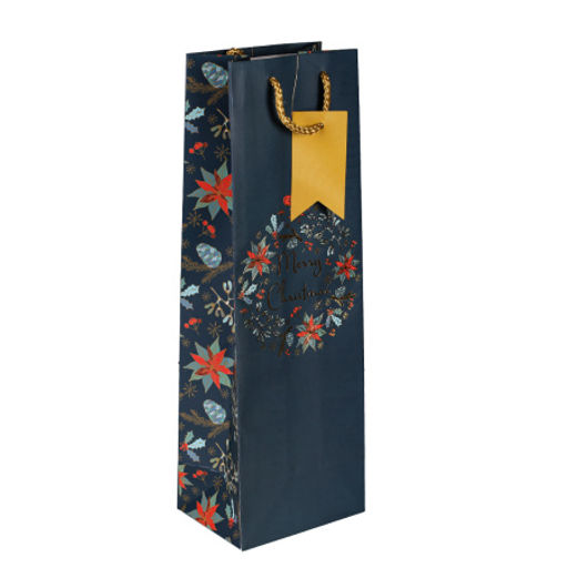 Цена за 12 шт. Пакет подарочный 12х36х9см под бутылку / 9069 /уп 12/600/Новый год - Галеонтрейд фото 9