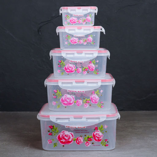 Салатник квадратный 5 штук Цветы / FD89 /уп 48/ - Галеонтрейд фото 10