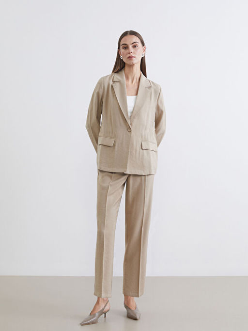 Gabardin Kad?n Blazer Ceket