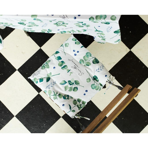 Подушка на стул «Этель» Eucalyptus, 42×42 см, белая