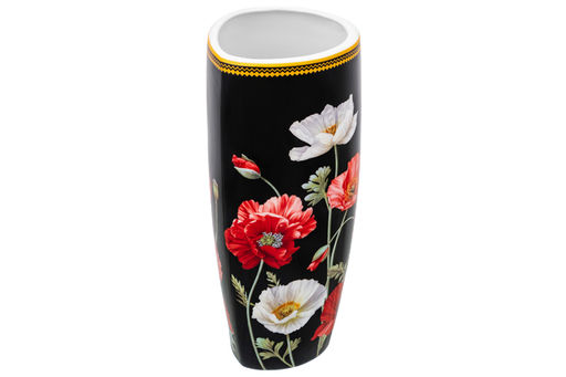 Ваза 1,5 л 12,5*9,5*22 см Маки на черном NEW BONE CHINA - Elan gallery фото 8