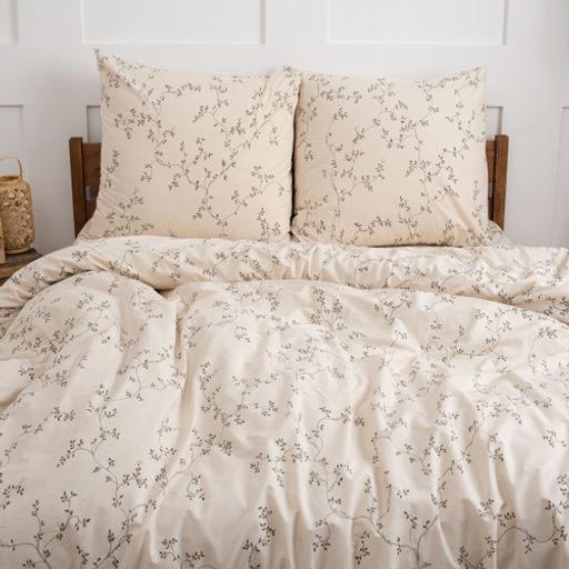 КПБ Чистый хлопок 2,0 спальный с европростыней, наволочки 50х70, поплин, 100% хлопок, Вивьен Пододеяльник 177х215 с прорезью, простыня классическая 215х240 подшита с 4-х сторон, наволочки 50х70 с клапаном - 2 шт - Традиция фото 9