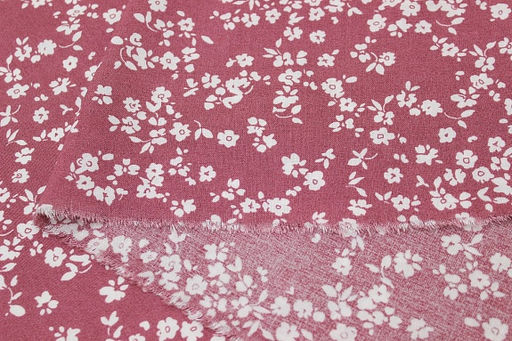 Штапель Цветочный вихрь цв.лилово-розовый, СОРТ2, ш.1.45м, вискоза-100%, 100гр/м.кв - Купава фото 16