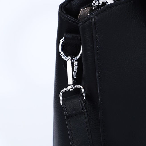 Сумка тоут на молнии, наружный карман, длинный ремень, цвет чёрный - Simaland фото 5