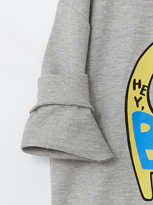 Bask?l? Kal?n Erkek Bebek Sweatshirt - Waikiki фото 3