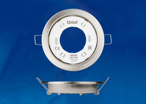 GX53/H2 NICKEL 10 PROM Светильник ультратонкий встраиваемый. В составе набора из 10шт. Корпус никель. Картон. TM Uniel.