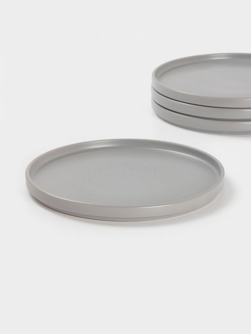 Набор тарелок Доляна Гранит, 4 шт., d=26 см, керамика, серый фото 3
